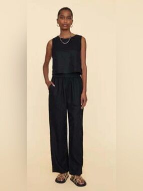 Xirena Navy blue linen pants sz small